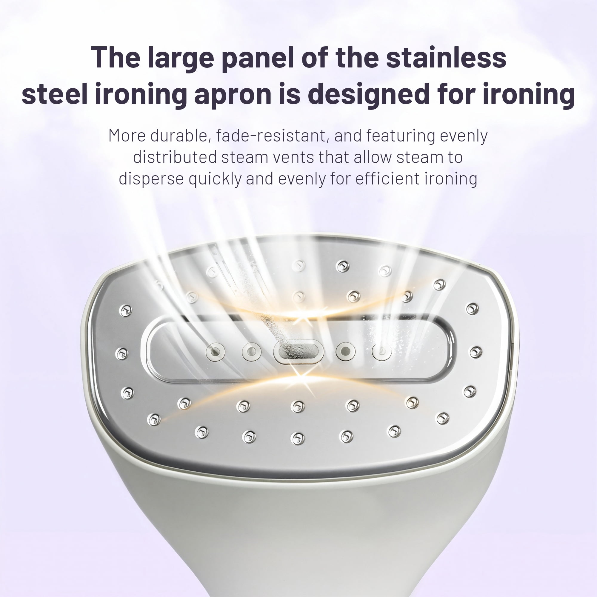Asoricing Steamer for Clothes, Handheld Garment Steamer for Clothes, Flat Iron and Steam Press in One, Portable, High-Powered, Large Water Tank, Beige