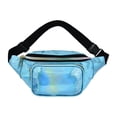 thumbnail image 4 of Riñonera Riñonera Pequeña Riñonera Holograma Riñonera para Caminar Auriculares Casuales Azul jinwen Bolsillo en la cintura, 4 of 8