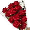 thumbnail image 7 of 12 Pcs Artificial Rose Flowers Red Blossom Rose Flowers Real Touch Silk Roses with Stem Rose Bouquets for Home Decoration Wedding Party Garden Floral Decor Valentine's Day Gift, 7 of 7