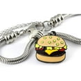 thumbnail image 2 of Hamburger Jewelry | Food Jewelry And Food Charm Or Novelty Food Hamburger Bracelet Hypoallergenic Stainless Steel For Sensitive Skin To Go With A Hamburger Costume Or Cook And Chef Jewelry For Men, 2 of 9