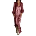 thumbnail image 2 of AUNVITO Women's Long Sleeve Sequin Party Dress with High Slit Elegant Glamorous Maxi Dress for Evening Events, 2 of 9
