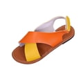 thumbnail image 2 of DIVVce Color Block Cross Strap Sandals For Women Open Toe Comfortable Casual Summer Footwear, 2 of 8