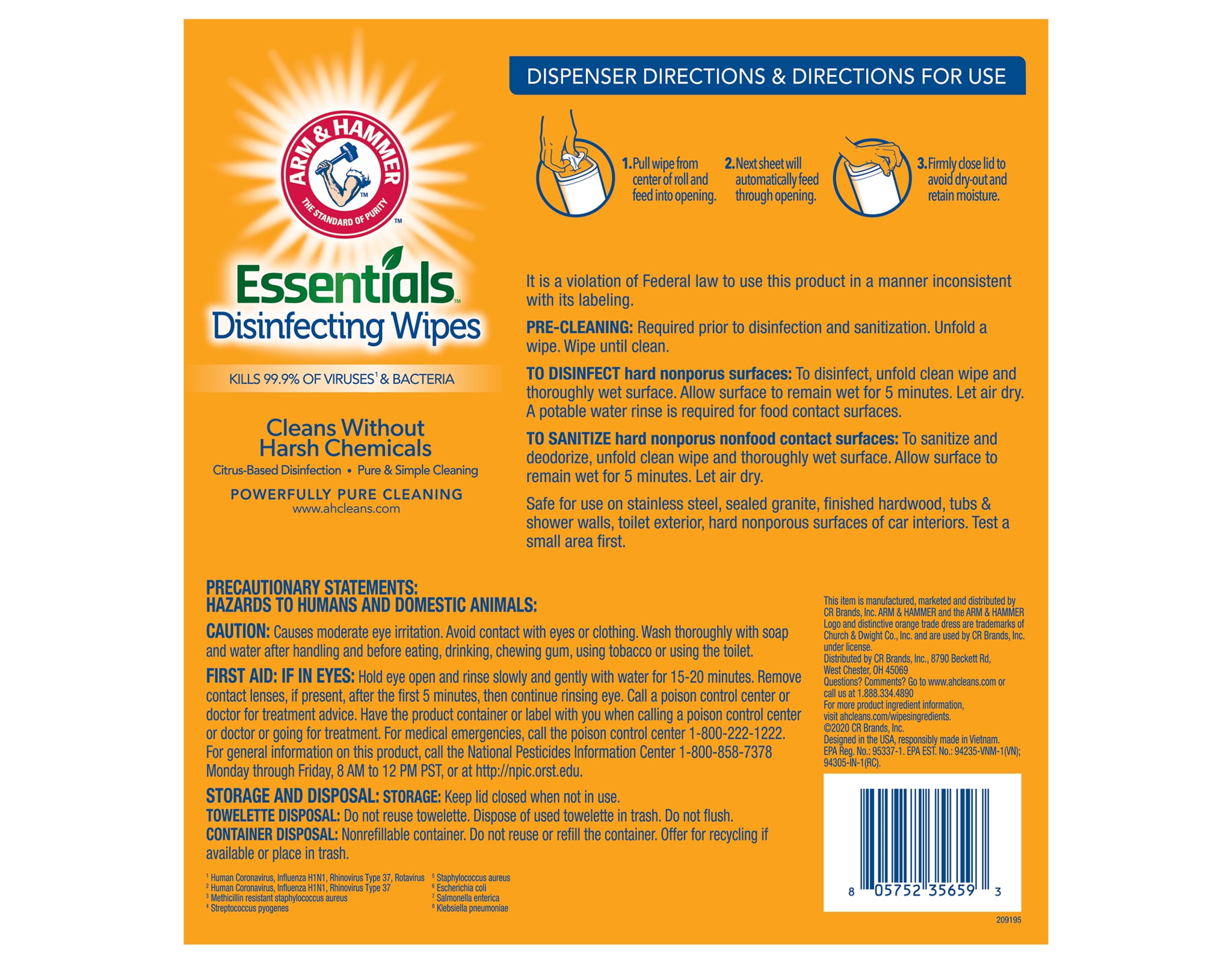 110-Count Lemon Orchard and Renewing Rain Disinfecting Wipes (4-Pack)