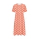 thumbnail image 5 of Vestido Casual Pantalones para Mujeres Vestido de Cuello Alto Cintura Elástica Cuello en V Manga Corta Polka Dot Cuello Redondo Top, 5 of 5