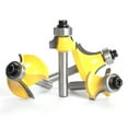 thumbnail image 2 of Amdohai 4Pcs Woodworking Round Over Edging Router Bit Set 8mm 1/2'' and 1/4'' Shank Optional, 2 of 5