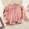 thumbnail image 1 of Camisa de niña con estampado floral de otoño e invierno, camiseta de niña con mangas voladoras, camiseta de otoño para niña, camisa de niña con mangas voladoras a juego, 1 of 6