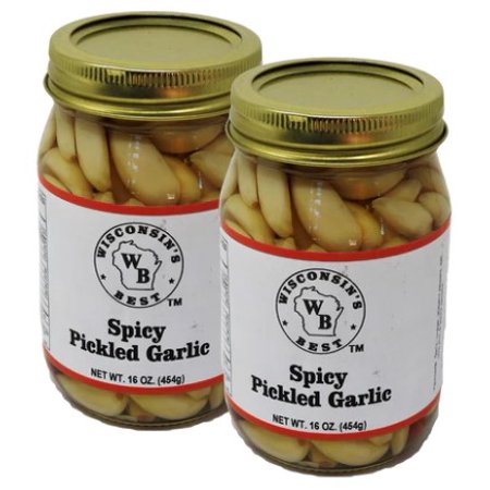 Wisconsin s Best Spicy Pickled Garlic  16 Oz  2 Ct