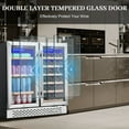 thumbnail image 5 of Aoile 23"D Wine & Beverage Refrigerator Cooler with 20-Can & 28-Bottle Capacity, Dual Zone Wine Fridge with French Door, 5 of 8