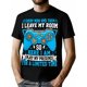 thumbnail image 1 of Funny Gamer T-Shirt for Men & Women – "I Leave My Room So Here I Am" Video Game Design, Casual Cotton Tee, Black with Blue & Orange Graphics, Round Neck, All-Season Comfort Fit, Clothing | Casual Rou, 1 of 7