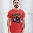 thumbnail image 3 of Tee Hunt Smokin & Strokin T-shirt Chopper Biker Hot Rod Live to Ride Men's Tee, Red, X-Large, 3 of 5