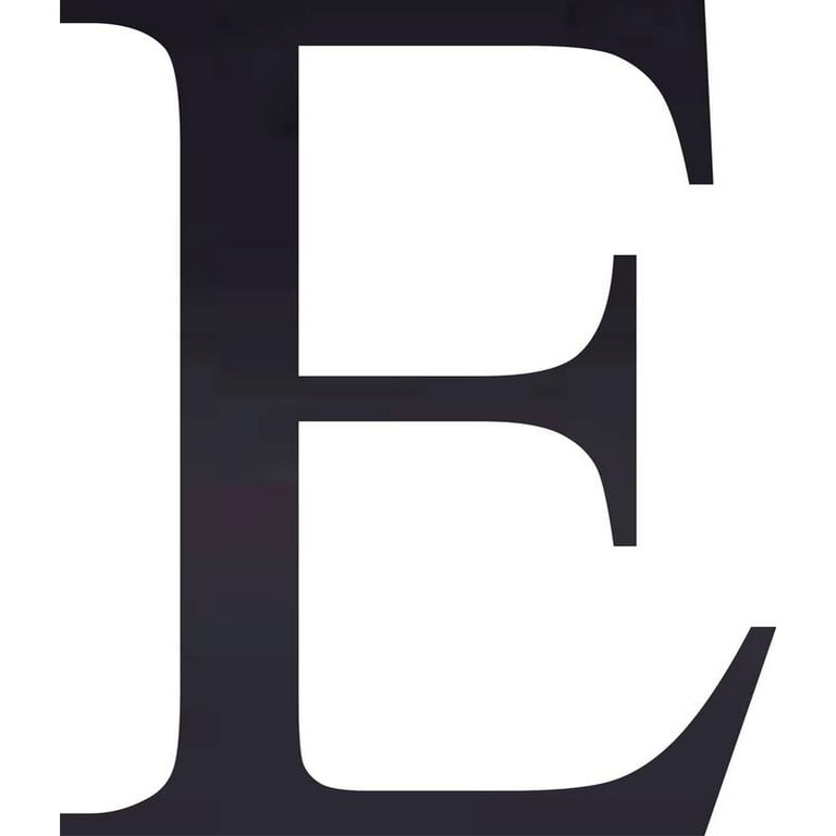 Acrylic Letter E Times, 6'' Tall Transparent Black Acrylic Alphabet  Letters, Choose Color Option