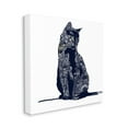 thumbnail image 2 of Stupell Industries Fractal Patterned Black Cat Animals & Insects Painting Gallery Wrapped Canvas Print Wall Art, 2 of 5