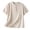 Beige, variant on Ruimatai Women's Mandarin Collar Short Sleeve Button Detail Loose Fit Casual Tops for Women Summer Everyday & Loungewear