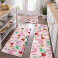 thumbnail image 2 of Pink Mushroom Cartoon Light Pattern Kitchen Rugs Sets Of 3,Kitchen Runner Rugs Non Skid Washable,Decorative Kitchen Floor Mats for Kitchen,Sink,Laundry,17"x30"+ 17"x47" + 17"x59", 2 of 6