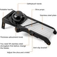 thumbnail image 2 of shiyou-Adjustable Mandoline Slicer with Multiple Blades - Professional Kitchen Vegetable Cutter for Slicing, Julienne, and Dicing - Includes Safety Hand Guard, Peeler, and Non-Slip Base, 2 of 4