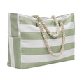 thumbnail image 2 of Luckky Oversized Bohemian Striped Canvas Beach Tote Bohemia Bag for Women & Girls,Waterproof Sandproof Swim Pool Bag with Zipper Closure and Wet Pocket,Portable Travel Handbag, 2 of 7