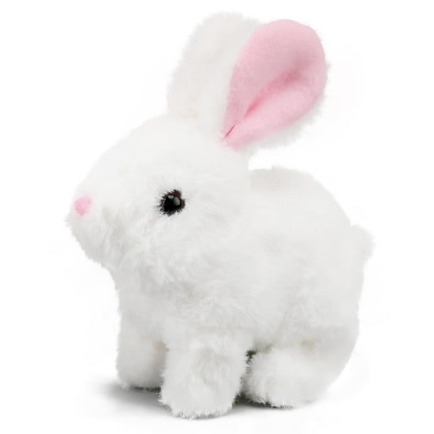Conejito de peluche Oeofuzep saltando, conejito caminante con sonidos