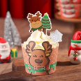 thumbnail image 2 of Christmas Cupcake Cups 50Pcs Cake Packaging Food Grade Unique Snowmen Elk Tree  Cupcake Cups, 2 of 4