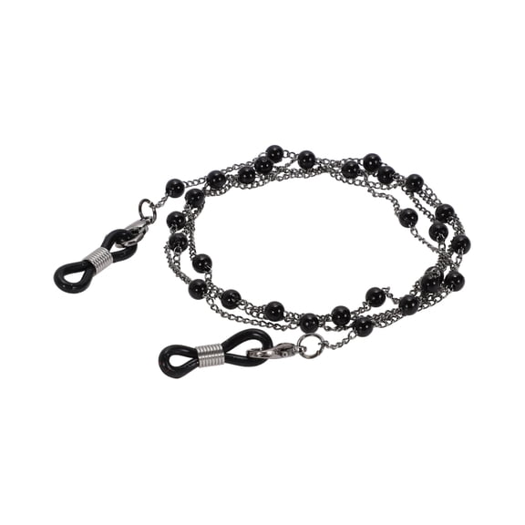 Unique Bargains 1 Pc Eyeglass Chain Glasses Chain Pearl Pattern 75cm L Black