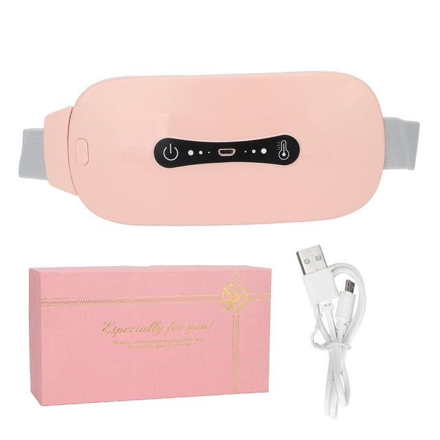 Electric Cramps Belt, Pain Relief Temperature Control Portable Breathable 3 Gears Menstrual Heating Pad Adjustable Intelligent For Home For Uterus Pink