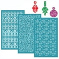 3Pcs Printing Stencils Durable Reusable Floral Animal Patterns Polymer