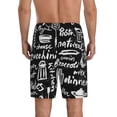 thumbnail image 3 of Easygdp Pasta Bacon Men's Short Pajama Pants, Sleep Shorts, Household Pants, Casual Pants with Pockets - Small, 3 of 9
