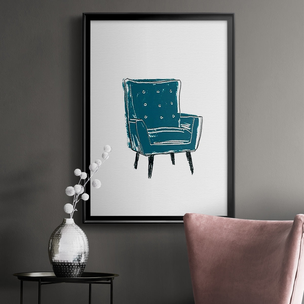 Take a Seat VII Premium Framed Print, in Gold, Black, or Silver - Ready to Hang