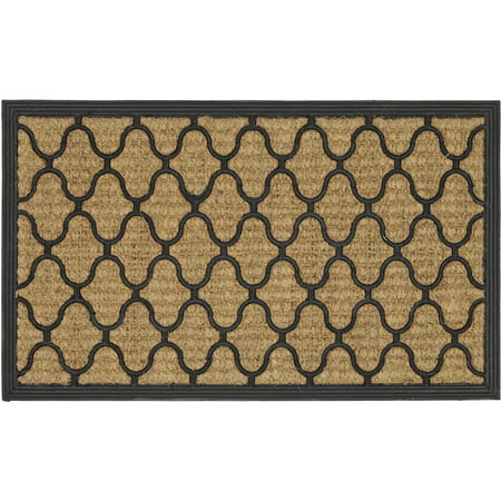 Mainstays Fret Rubber Coir Doormat, 1 Each