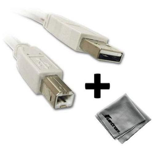 skjold strøm søsyge HP Deskjet f2480 All-in-one Printer Compatible 10ft White USB Cable A to B  Pl... - Walmart.com