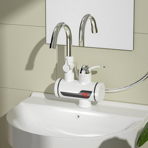 Calentador de grifo de agua eléctrico instantáneo con enchufe europeo de 3000 W calentador de grifo de agua caliente para ducha Hugtrwg Para estrenar