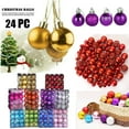 24pc Small Christmas Ball Ornaments Mini Christmas Tree Balls Ornaments