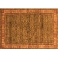 thumbnail image 1 of Ahgly Company Machine Washable Indoor Rectangle Abstract Orange Modern Area Rugs, 2' x 5', 1 of 4