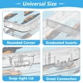 thumbnail image 4 of Plastic Pencil Box Large Capacity Pencil Boxes Clear Boxes with Snap-Tight Lid Stylish Office Supplies Storage Organizer Box Cartoon Dog Faces and Bones, 4 of 7