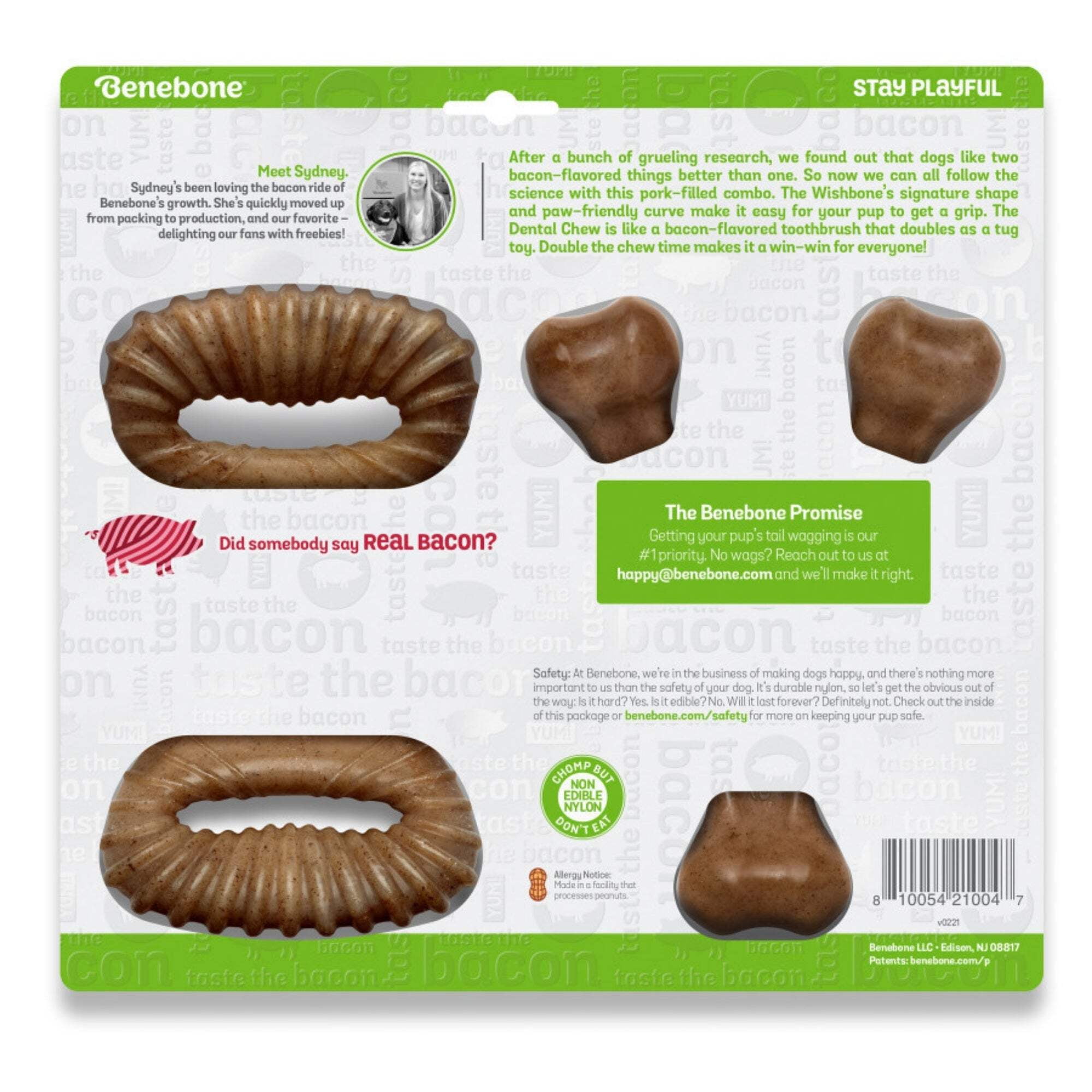 Benebone Wishbone & Dental Chew Dog Toy, Medium, 2-Pk (Size: 2-Pk)