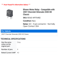 thumbnail image 2 of Blower Motor Relay - Compatible with 2007 Chevy Silverado 2500 HD Classic, 2 of 2