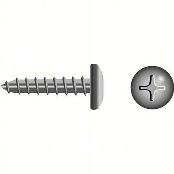 SeaChoice 00871; #8 X 1-1/2 Phillips Head Pan Sheet Metal Screw Stainless Steel 100/ Bag