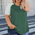 thumbnail image 4 of ZenCart Women T-shirt Round Neck Raglan Short Sleeve Tee Shirt Plus Size Loose Fit Basic Tops Summer Casual Wear, 4 of 8
