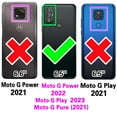 thumbnail image 4 of Compatible with Motorola Moto G Power 2022/MotoG Play 2023/G Pure 2021 Phone Case Zipper Wallet Screen Protector Strap Flip Card Holder Cell Cover for XT2271DL XT2165DL XT2163DL XT2165-5 Black, 4 of 7
