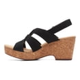 thumbnail image 3 of Clarks® Giselle Beach Women's Nubuck Leather Wedge Sandals Color: Sand Size: 8, 3 of 5