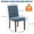 thumbnail image 2 of Upholstered Dining Chairs Set, Modern Kitchen Chair with Wood Legs, Modern Basic Dining Chair, for Dining Room Kitchen Living Room Bedroom, 2 of 7
