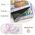 thumbnail image 6 of 5'x7' Area Rugs for Living Room Bedroom, Spring Easter Washable Rug Carpet Runner Indoor Outdoor, Watercolor Pink Yellow Bunny Tulip Eggs Plaid Non Slip Floor Mats Area Rug for Kitchen, Nursery, 6 of 8