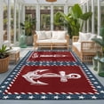 thumbnail image 2 of Area Rugs 3'x5', Nautical Coastal Carpet Runner Indoor Outdoor Rugs Home Decor Aesthetic, Blue Red Lighthouse Sailing Anchor Rudder Non Slip Mats Washable Accent Rug for Living Room Bedroom, 2 of 8