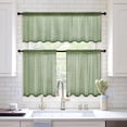 thumbnail image 5 of Half Window Sheer Curtains Rod Pocket Semitranslucent Voile Drapes Extra Wide for Small Window Kitchen Cafe One Panel 60 x 18 Inch Dark Grey, 5 of 5