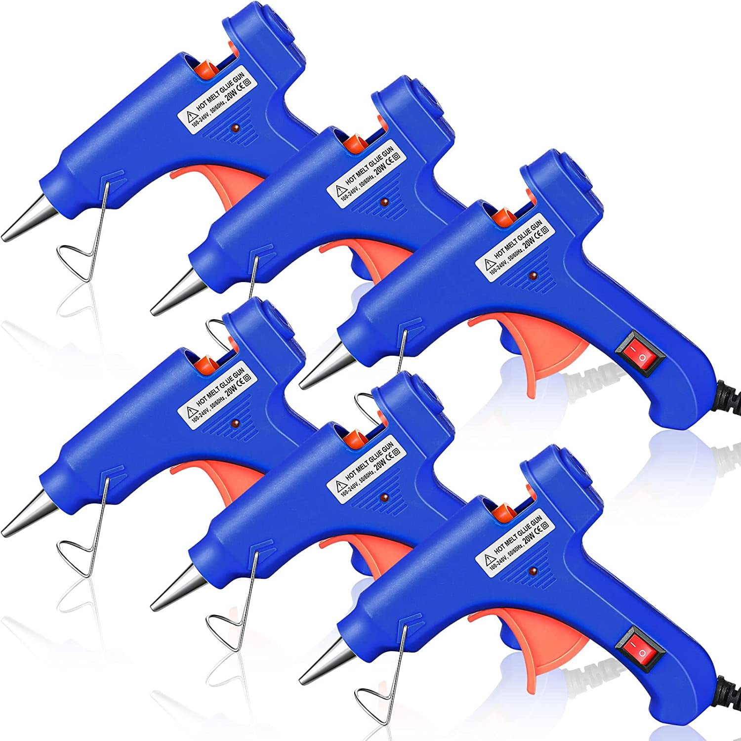 GuiBiLoo Mini Hot Glue Gun Set - 1 Minute Quick Repairs, 8Pack Small Melt  Glue Gun Kit with 30 Glue Sticks for School Kids DIY Arts Crafts Home (Blue