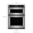 thumbnail image 3 of KitchenAid KOCE507ESS 27 inch Stainless Convection Wall Oven / Microwave Combo, 3 of 6