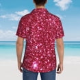 thumbnail image 4 of Disketp Hawaiian Shirts For Men,Pink Glitter Print Mens Casual Short Sleeve Button Down Shirts Beach Shirt, 4 of 7