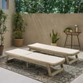 thumbnail image 2 of Noble House Acacia Wood Water Resistant Fabric and Adjustable Seating Chaise Lounge - Set of 2, 2 of 11