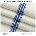 thumbnail image 2 of DriftAway Farmhouse Linen Blend Blackout Curtains 84 Inches Long for Bedroom Vertical Striped Printed Drapes Thermal Insulated Grommet Lined Window Treatments for Living Room 2 Panels W52 x L84 Navy, 2 of 8