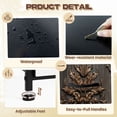 thumbnail image 5 of Metal Dresser for Bedroom with 4 Storage Drawers Bronze Tiger Head Intricate Floral Wood Carving Dressers Chest of Drawers Steel Framed Fabric Closet Organizers for Dorm Entryway, 5 of 8
