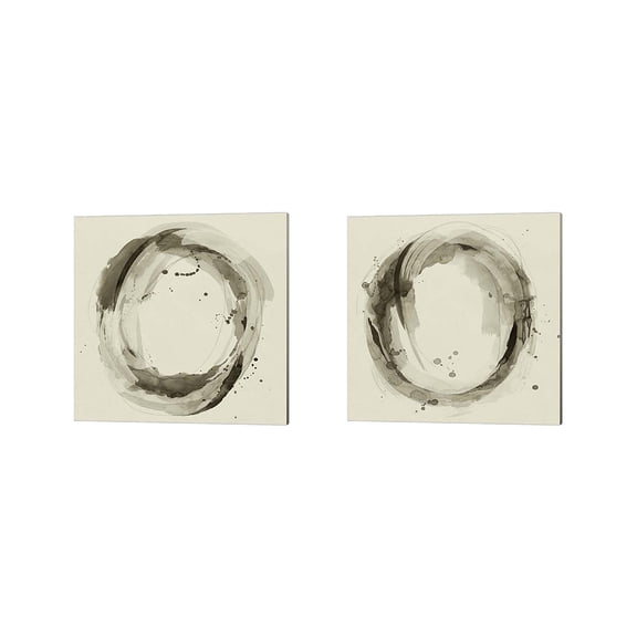 Great Art Now Mud Ring by Grace Popp 2 Piece Canvas Art Set Each 14"W x 14"H